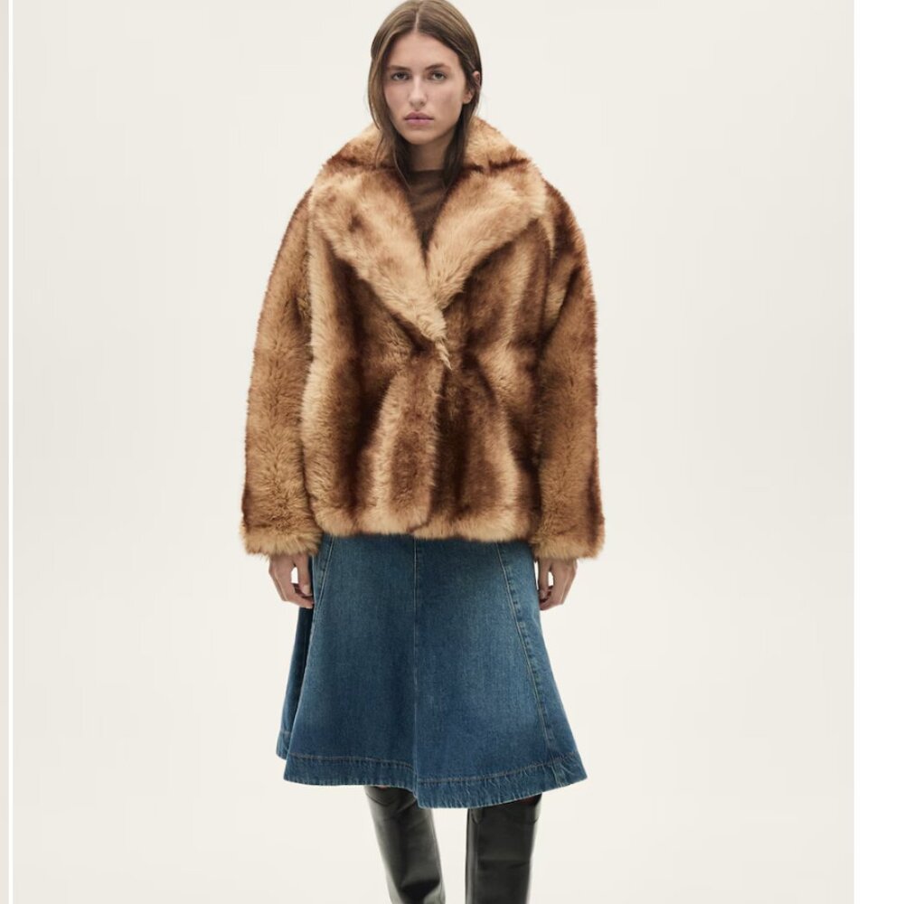 Mango faux fur jacket